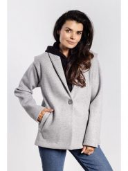 Awama Kurtka przejściowa w kolorze szarym rozmiar: M. Szare kurtki damskie Awama, m, bez wzorów, bez kaptura. Za 191.42 zł.