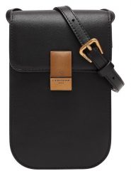 LIEBESKIND BERLIN Skórzana torebka w kolorze czarnym na telefon - 11 x 19 x 2 cm rozmiar: onesize. Czarne torebki klasyczne damskie LIEBESKIND BERLIN, bez wzorów, z materiału, bez dodatków. Za 338.21 zł.