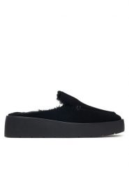 Calvin Klein Klapki Flatform Mule Suede WL HW0HW03182 Czarny. Czarne klapki damskie CALVIN KLEIN, bez wzorów, ze skóry, bez obcasa. Za 649.99 zł.