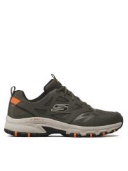 Skechers Półbuty Hillcrest 237265/OLV Zielony. Zielone półbuty męskie Skechers, ze skóry, bez zapięcia. Za 269.99 zł.