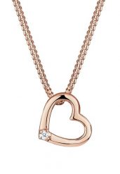 Elli DIAMONDS Damski serce miłość wisiorek delikatny z diamentem (0.015 ct.) w srebrze 925 Sterling Silver Naszyjniki 1 ct. Szare naszyjniki damskie Elli DIAMONDS, srebrne. Za 468.99 zł.