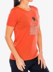Koszulka merino damska Super.natural Preikestolen Cliffs Tee. Czerwone t-shirty damskie Super.natural, m, bez wzorów, z materiału, bez kołnierzyka. Za 202.29 zł.
