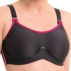 Stanik do biegania Performance WireX z wysoki poziomem podtrzymywania. Szare biustonosze ANITA ACTIVE, bez wzorów, z elastanu. Za 405.00 zł.