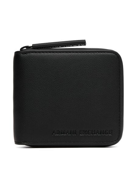 Armani Exchange Portfel XM003370 AF26679 MC043 Czarny. Czarne portfele męskie Armani Exchange, bez wzorów, ze skóry. Za 404.99 zł.