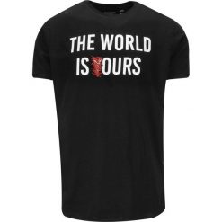 T-Shirt Czarny z Nadrukiem THE WORLD IS OURS, Okrągły Dekolt -BRAVE SOUL. Czarne t-shirty męskie Brave Soul, l, bez wzorów, z bawełny, bez kołnierzyka. Za 49.00 zł.