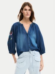 Desigual Koszula jeansowa 26SWBW16 Granatowy Relaxed Fit. Niebieskie koszule damskie Desigual, l, bez wzorów, z jeansu, bez kołnierzyka, bez ramiączek. Za 429.99 zł.