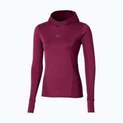 Bluza do biegania damska Mizuno Active Warm Hooded. Fioletowe kurtki do biegania damskie Mizuno, s, bez wzorów, z elastanu, bez kaptura. Za 139.99 zł.