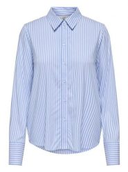 ONLY Koszula w kolorze błękitno-białym rozmiar: M. Białe koszule damskie Only, m, bez wzorów, z włókna, bez kołnierzyka, bez ramiączek. Za 101.23 zł.