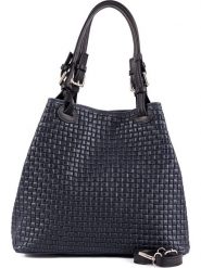 Lia Biassoni Skórzana torebka w kolorze granatowym - 34 x 29 x 21 cm rozmiar: onesize. Niebieskie torebki klasyczne damskie Lia Biassoni, bez wzorów, z materiału, bez dodatków. Za 260.99 zł.