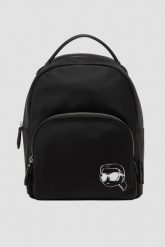 KARL LAGERFELD Czarny plecak Ikon Nylon Outline. Czarne plecaki damskie Karl Lagerfeld, bez wzorów, z nylonu, eleganckie. W wyprzedaży za 519.99 zł.