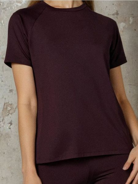 Koszulka z raglanowym rękawkiem - czerwony. Czerwone t-shirty damskie Sinsay, l, bez wzorów, bez kołnierzyka. Za 25.99 zł.