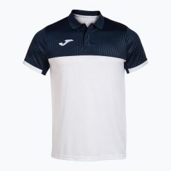 Koszulka polo męska Joma Montreal. Białe koszulki polo męskie Joma, m, bez wzorów, bez ramiączek. W wyprzedaży za 126.00 zł.