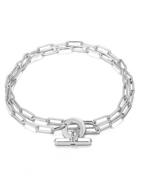 Eclat d'Argent Srebrna bransoletka z elementem ozdobnym rozmiar: onesize. Szare bransoletki damskie Eclat d'Argent, srebrne. Za 217.99 zł.