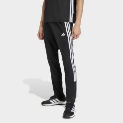 Spodnie fitness męskie ADIDAS. Czarne spodnie sportowe męskie Adidas, z materiału. Za 199.99 zł.