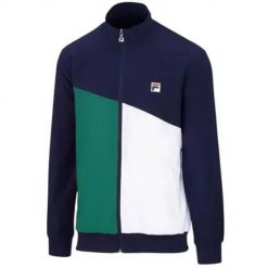 Bluza sportowa męska Fila Marcus. Niebieskie bluzy bez kaptura męskie Fila, bez wzorów, z materiału, biznesowe, bez kołnierzyka, bez ramiączek. Za 421.00 zł.