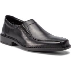 Półbuty RIEKER - B0870-00 Schwarz. Czarne buty wizytowe męskie Rieker, z materiału, bez zapięcia. W wyprzedaży za 179.00 zł.
