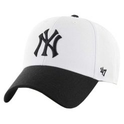 Czapka z daszkiem męska New York Yankees MLB Cap. Białe czapki męskie 47 Brand, na lato, bez wzorów, z bawełny, sportowe. Za 183.00 zł.