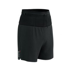 Spodenki do biegania męskie Compressport Trail Racing Overshort. Czarne szorty męskie Compressport, na lato, bez wzorów. Za 371.99 zł.