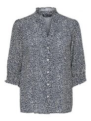ONLY Bluzka w kolorze granatowo-białym rozmiar: XL. Białe bluzki damskie Only, xl, bez wzorów, z wiskozy, bez kołnierzyka, bez ramiączek. Za 79.21 zł.