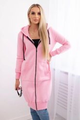 Bluza ocieplana długa z kapturem jasno różowa. Czerwone bluzy z kapturem damskie KESI, l, z bawełny. Za 326.23 zł.