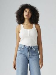 Levi's Top w kolorze białym rozmiar: S. Białe topy sportowe damskie Levi's, s, bez wzorów, bez ramiączek. Za 61.17 zł.