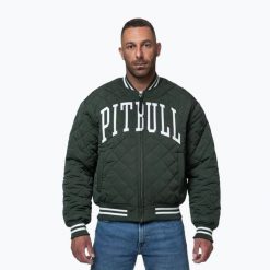 Kurtka męska Pitbull Jupiter Padded Baseball. Zielone kurtki męskie PITBULL, m, bez wzorów, z bawełny, eleganckie, bez kaptura. Za 279.99 zł.