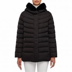 Kurtka GEOX W CHLOO Czarny. Czarne kurtki męskie Geox, m, bez wzorów, z tkaniny, bez kaptura. Za 722.99 zł.