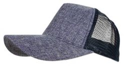 Męska Czapka z Daszkiem, Siatką, Truckerka, Regulowane Zapięcie, Granatowa. Niebieskie czapki męskie Pako Jeans, na lato, bez wzorów, z poliesteru. Za 45.00 zł.