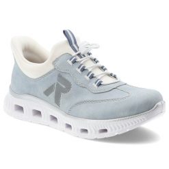 Niebieskie Półbuty Rieker Sportowe Obuwie Damskie. Niebieskie buty sportowe na co dzień damskie Rieker, bez wzorów. Za 289.00 zł.