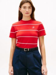 Tommy Hilfiger Koszulka Kobiety Bawełna czerwony|różowy, S. Czerwone topy sportowe damskie Tommy Hilfiger, s, bez wzorów, z bawełny, bez ramiączek. Za 139.95 zł.