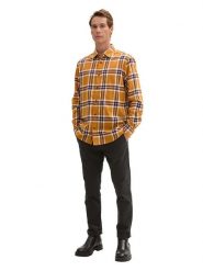 Tom Tailor Koszula - Regular fit - w kolorze pomarańczowym rozmiar: XXL. Pomarańczowe koszule męskie Tom Tailor, xxl, bez wzorów, z bawełny, bez kołnierzyka, bez ramiączek. Za 74.63 zł.