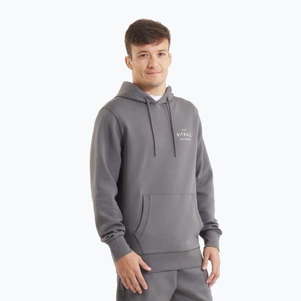 Bluza męska Pitbull Sampson Hooded Sweatshirt. Szare bluzy z kapturem męskie PITBULL, l, z bawełny. Za 189.99 zł.