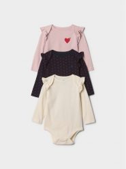 Gap Komplet 3 par body 601102-01 Kolorowy Regular Fit. Body niemowlęce GAP, bez wzorów, z bawełny, bez ramiączek. Za 129.99 zł.