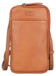 SPARWELL Skórzana torebka w kolorze jasnobrązowym na telefon - 11 x 19 x 2 cm rozmiar: onesize. Brązowe torebki klasyczne damskie SPARWELL, bez wzorów, z materiału, bez dodatków. Za 100.99 zł.