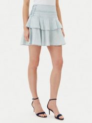 Guess Spódnica mini W5GD85 D5N81 Błękitny Regular Fit. Niebieskie spódniczki damskie Guess, z aplikacjami, z lyocellu, mini. Za 249.99 zł.