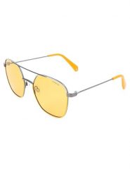 Polaroid Męskie okulary przeciwsłoneczne w kolorze srebrno-żółtym rozmiar: 56. Szare okulary przeciwsłoneczne męskie Polaroid, z tworzywa sztucznego. Za 179.22 zł.