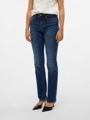 Vero Moda Dżinsy - Slim fit - w kolorze granatowym rozmiar: XS/L30. Niebieskie jeansy damskie Vero Moda. Za 92.21 zł.