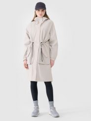 4F Parka przejściowa membrana 8000 damska - beżowa XXL. Brązowe parki damskie 4f, m, bez wzorów, z dzianiny. W wyprzedaży za 249.99 zł.