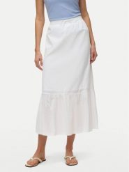 Vero Moda Spódnica midi Vmtrine 10343485 Biały Regular Fit. Białe spódniczki damskie Vero Moda, xs, bez wzorów, z bawełny, midi. Za 179.99 zł.
