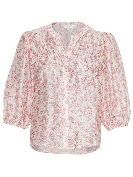 MOSS COPENHAGEN Bluzka "Isadora" w kolorze biało-jasnoróżowym rozmiar: S. Białe bluzki damskie MOSS COPENHAGEN, s, bez wzorów, bez kołnierzyka, bez ramiączek. Za 139.20 zł.