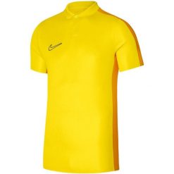 Koszulka męska Nike DF Academy 23 SS Polo. Żółte koszulki polo męskie Nike, m, bez wzorów, z poliesteru, bez ramiączek. Za 137.99 zł.