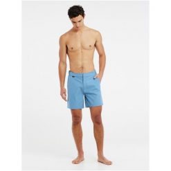 Spodenki męskie Protest PRTCROA surfable. Niebieskie szorty męskie Protest, bez kołnierzyka. Za 279.99 zł.