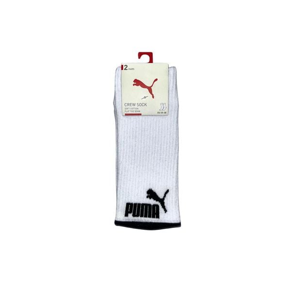Puma Skarpety Colour Block Crew 2-Pack 93877701. Białe skarpetki męskie Puma, bez wzorów, z bawełny. Za 65.99 zł.