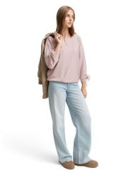 Tom Tailor Bluzka w kolorze jasnoróżowym rozmiar: XL. Różowe bluzki damskie Tom Tailor, xl, bez wzorów, bez kołnierzyka, bez ramiączek. Za 56.93 zł.