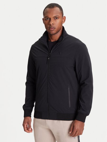 Guess Kurtka przejściowa Z5YL07 WH2H0 Czarny Regular Fit. Czarne kurtki męskie Guess, m, z aplikacjami, z syntetyku, bez kaptura. Za 359.99 zł.