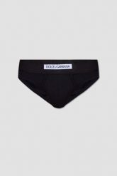 DOLCE & GABBANA Czarne slipy. Czarne slipki męskie Dolce and Gabbana, bez wzorów. W wyprzedaży za 169.99 zł.