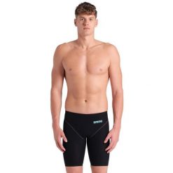 Spodenki startowe pływackie Arena Powerskin IMPULSO Jammer. Czarne kąpielówki męskie Arena, m, bez wzorów, do pływania. Za 499.99 zł.