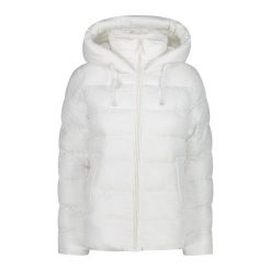Kurtka puchowa z kapturem z efektem 3D dla kobiet CMP. Białe kurtki damskie CMP, l, bez wzorów, z puchu, z kapturem. Za 722.00 zł.