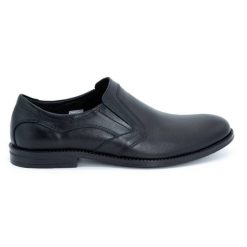 Olivier Eleganckie buty męskie skóra 283LU czarne. Czarne buty wizytowe męskie ze skóry, bez zapięcia. Za 367.89 zł.