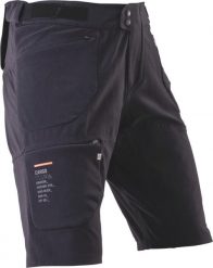 Spodenki rowerowe męskie Leatt MTB Trail 6.0 Cargo ghost black. Czarne szorty męskie LEATT, bez wzorów, z materiału. Za 569.99 zł.